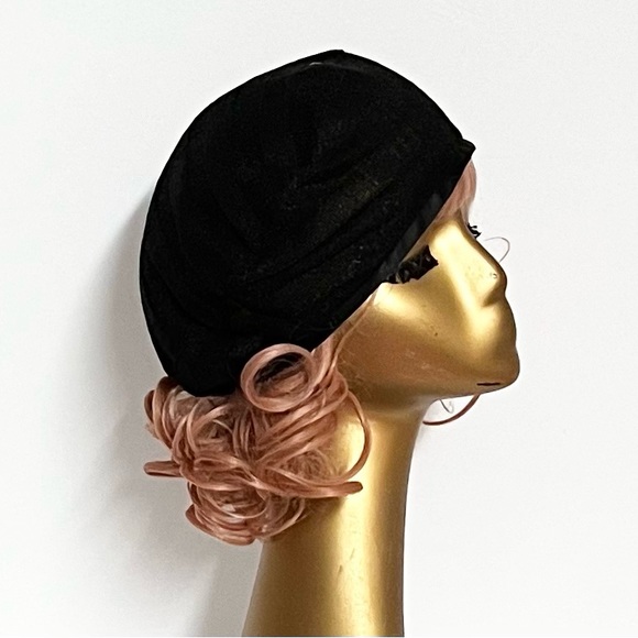 Striped lurex sweater knit beret hat - Picture 2 of 4